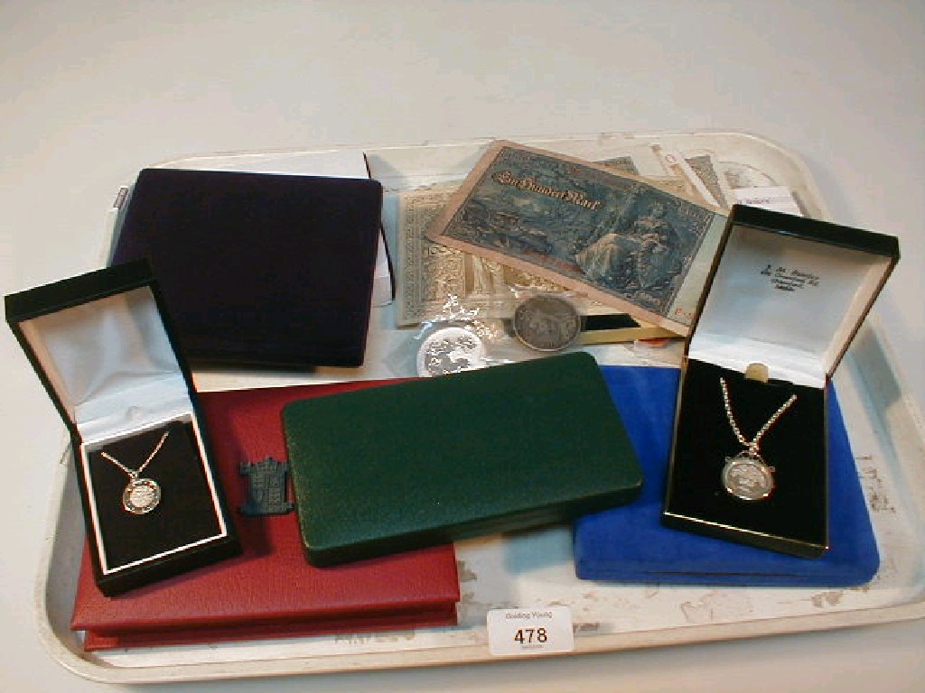 Appraisal: Bank notes silver proof sets etc