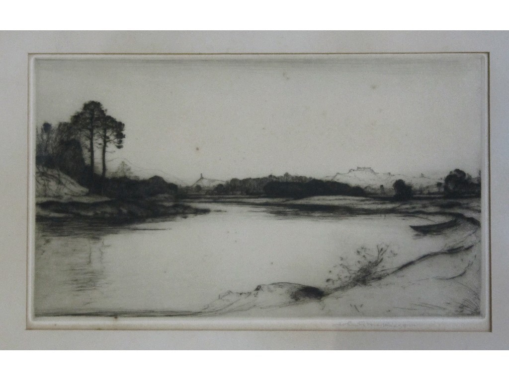 Appraisal: JOHN GEORGE MATHIESON fl - Drypoint 'The Forth with Stirling