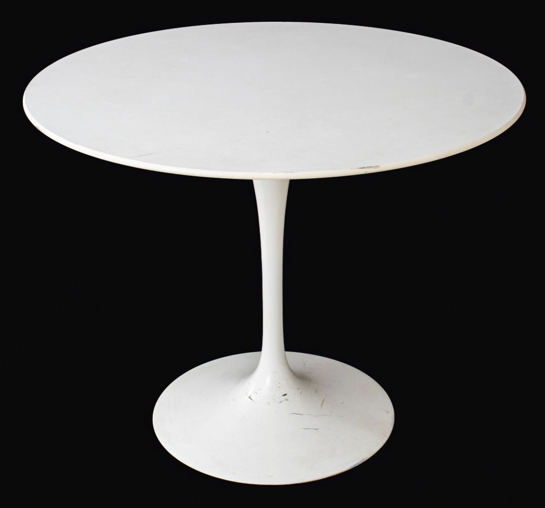 Appraisal: EERO SAARINEN FOR KNOLL WHITE DINING TULIP Eero Saarinen Finnish