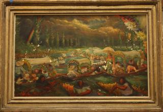 Appraisal: Thomas La Farge American Bank Holiday depicting a pastoral scene