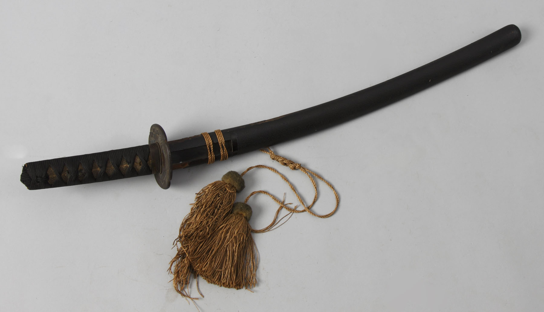 Appraisal: Samurai Sword w Scabbard Late th Early th Cent Missing