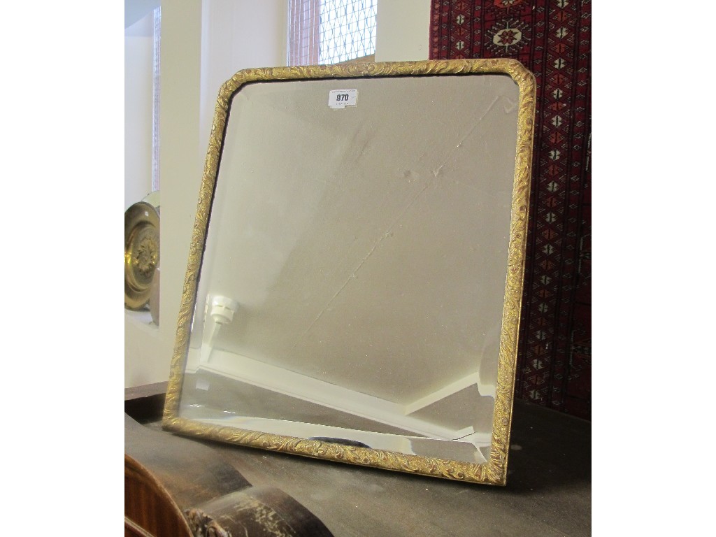 Appraisal: Gilt wood mirror on an easel support and a modern