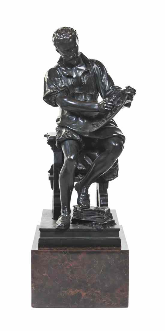 Appraisal: A French Bronze Figure Louis-Ernest Barrias - depicting Bernard Palissy