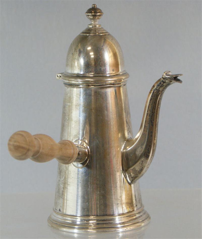 Appraisal: Tiffany Co sterling silver side handle teapot with wooden handle