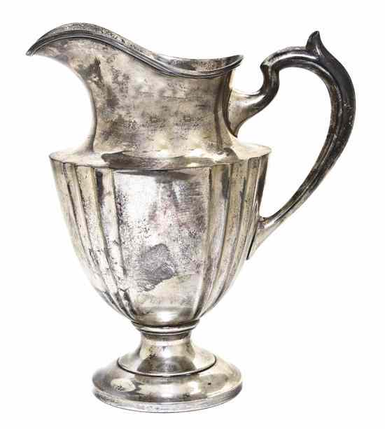 Appraisal: An American Sterling Silver Water Pitcher Reed Barton of shaped