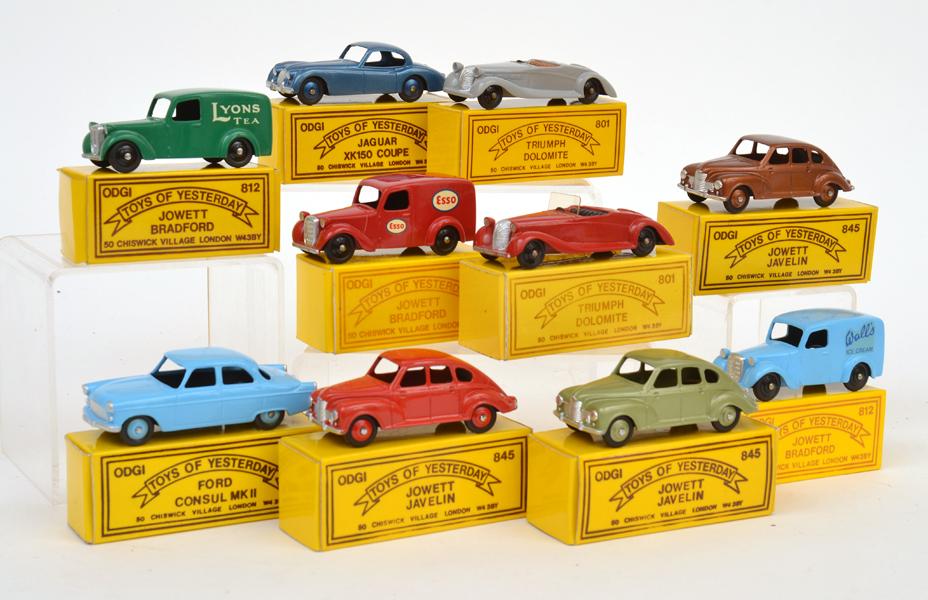 Appraisal: TEN ODGI ENGLAND TOYS OF YESTERDAY INCLUDING X JOWETT BRADFORD