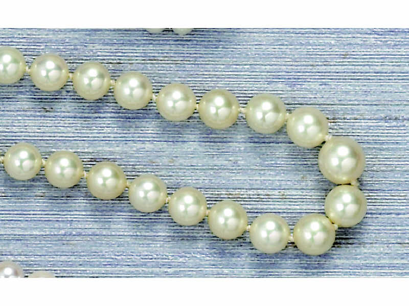 Appraisal: MIKIMOTO PEARLS Graduated cultured pearls measuring mm - mm necklace