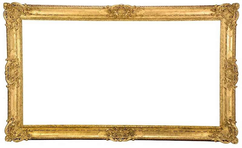 Appraisal: Fine Monumental Regency Style Frame blossom shell and acanthus corner