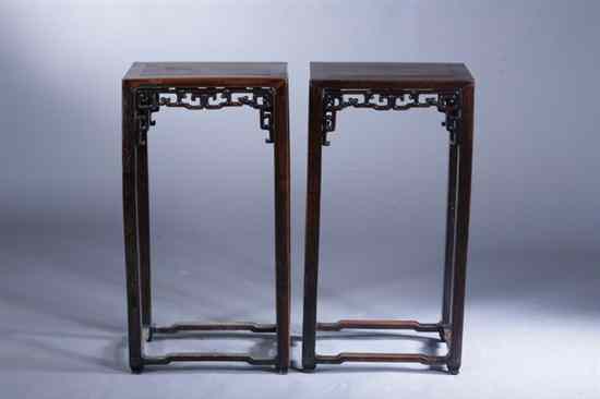 Appraisal: PAIR ROSEWOOD STANDS - in x in in