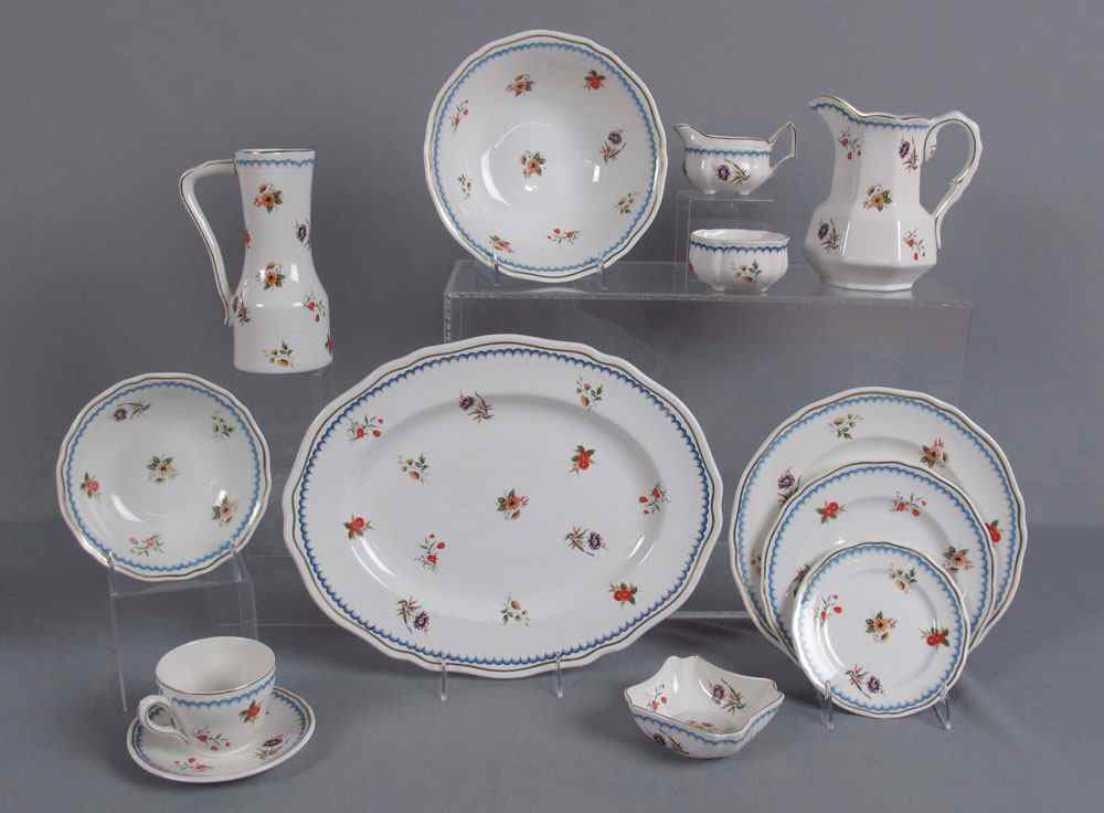 Appraisal: ENOCH WEDGWOOD LOWESTOFT PATTERN CHINA SERVICE Approx pieces to include