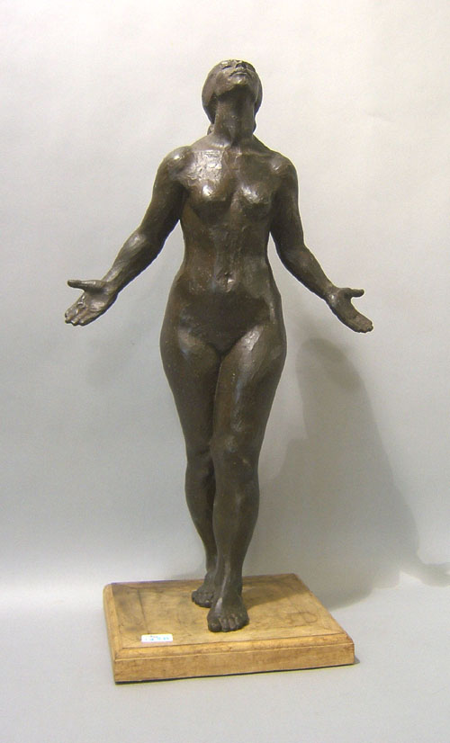 Appraisal: Bronze female nude h