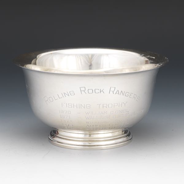 Appraisal: Manchester Sterling Paul Revere Trophy Bowl x Paul Revere reproduction