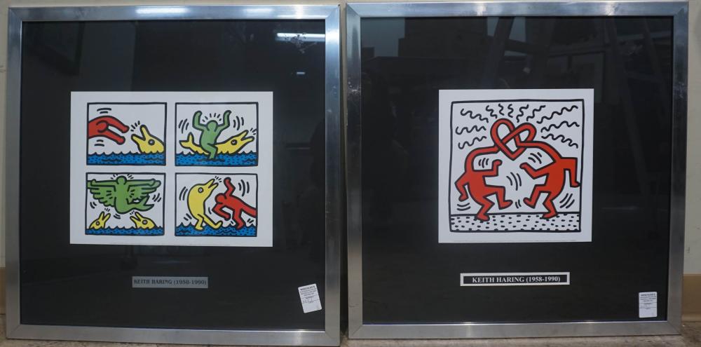 Appraisal: AFTER KEITH HARING AMERICAN - POP SHOP V AND UNTITLED