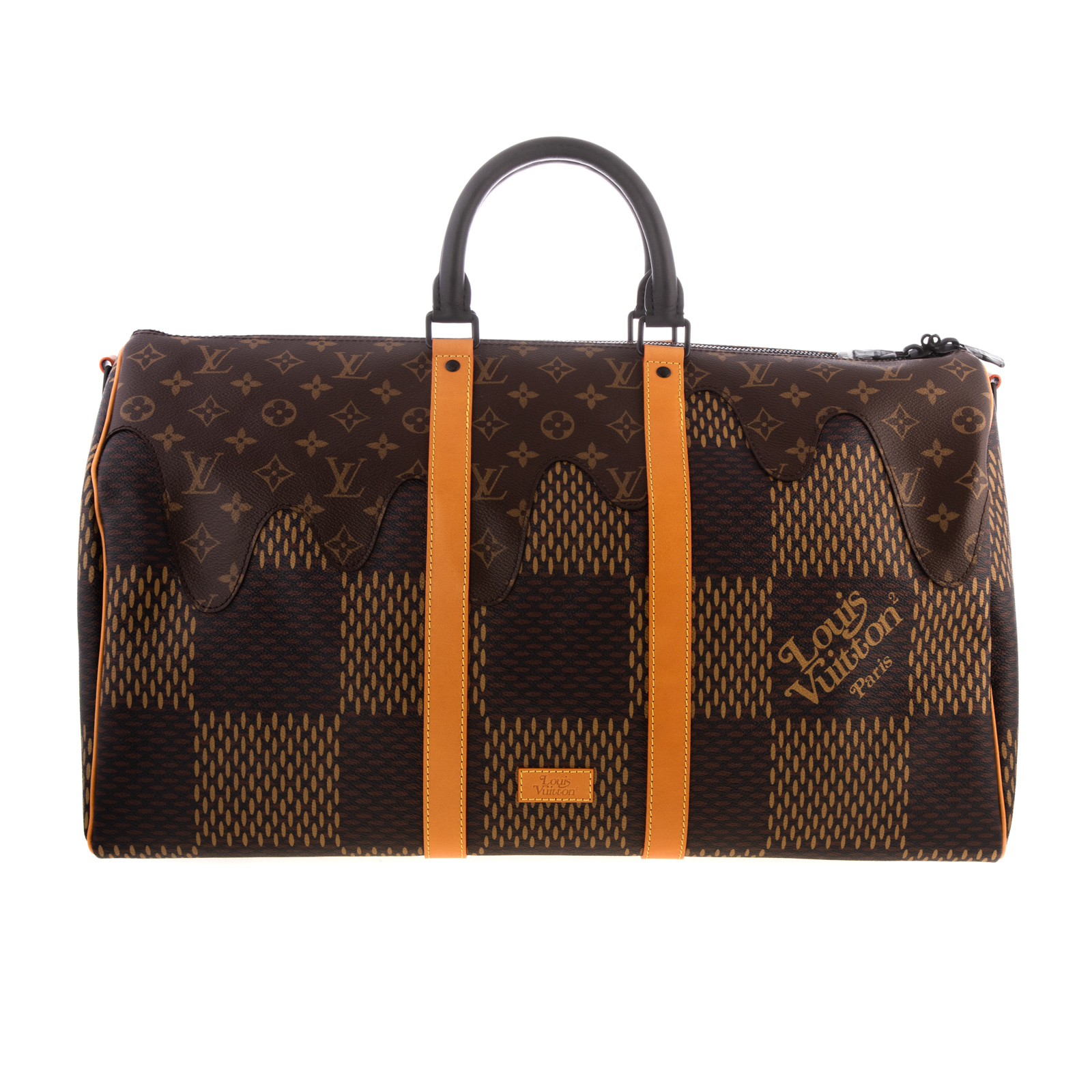 Appraisal: A LOUIS VUITTON LTD ED NIGO KEEPALL BANDOULIERE A brown