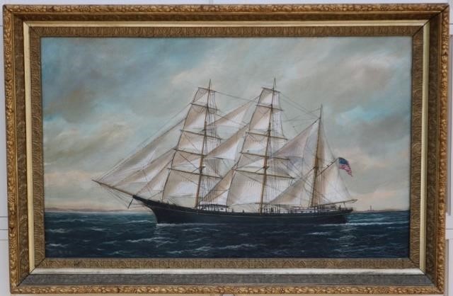 Appraisal: WILLIAM PIERCE STUBBS - MAINE MASS FRAMED OIL PAINTING ON