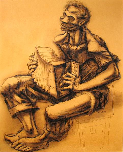 Appraisal: Francis De Erdely Hungarian American - The Accordionist signed 'de