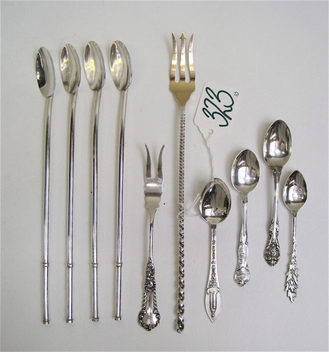 Appraisal: TEN PIECES STERLING SILVER FLATWARE various makers and patterns Includes