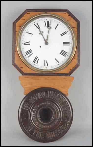 Appraisal: BAIRD CLOCK COMPANY WALL CLOCK Lower portion reads ''By Royal