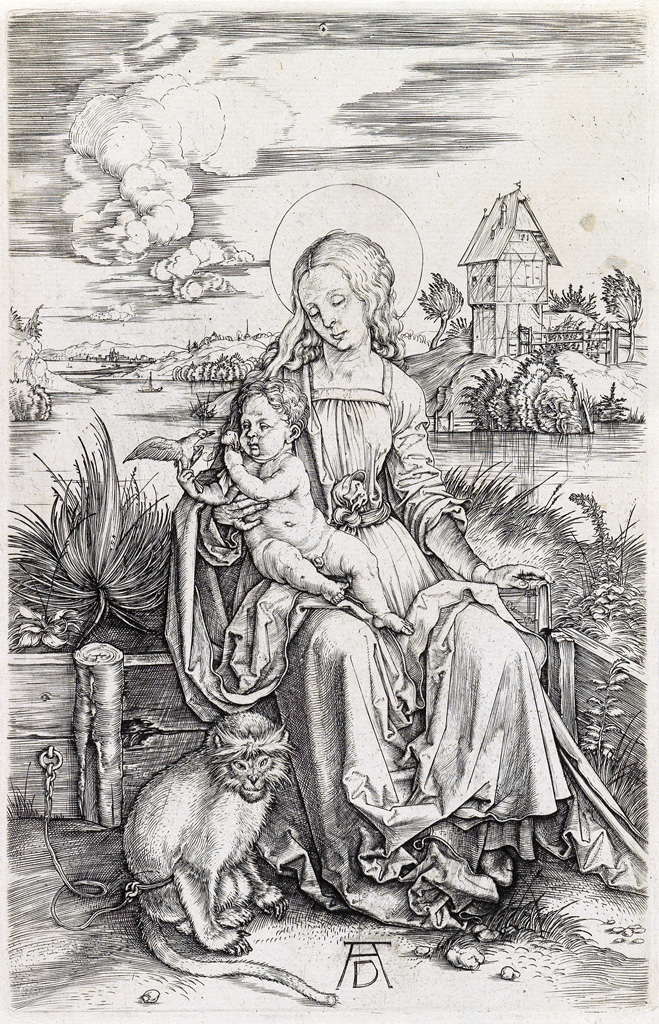 Appraisal: ALBRECHT D RER Virgin and Child with the Monkey Engraving