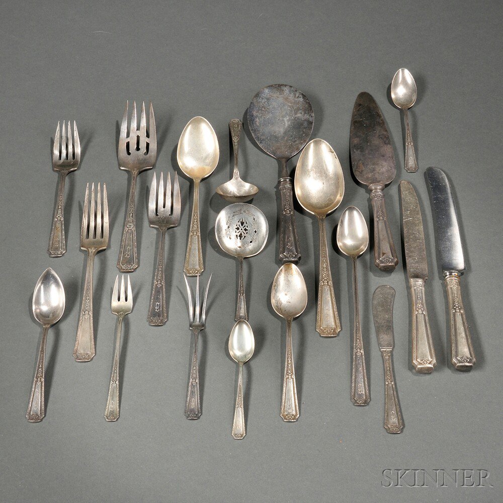 Appraisal: Towle Louis XVI Pattern Sterling Silver Flatware Service Newburyport mid-