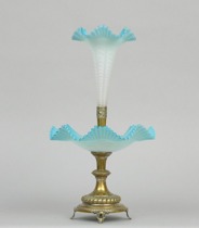 Appraisal: Mt Washington Epergne Brass colored base and center formerly silver