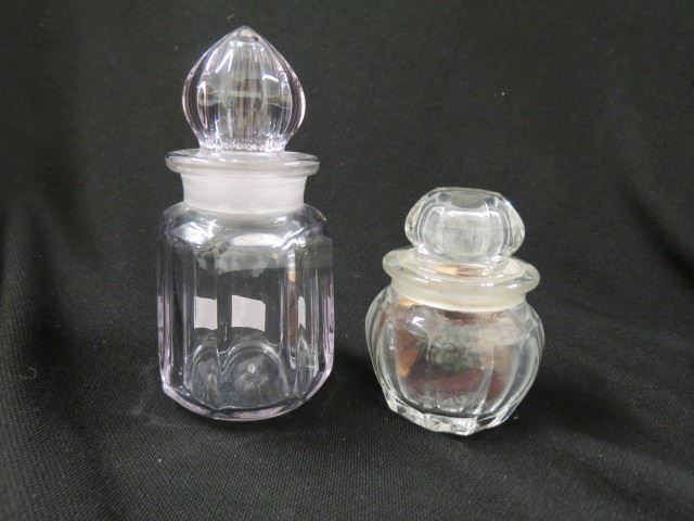 Appraisal: Mold Blown Glass Dresser Jars tallest