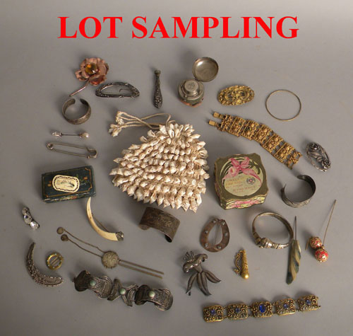 Appraisal: Group of miscellaneous estate jewelry th c together with a