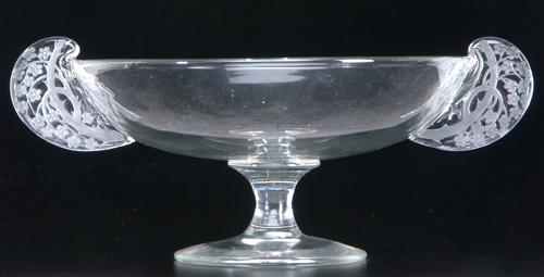 Appraisal: R LALIQUE Footed bowl Coupe Oreilles Gravee Meres clear and