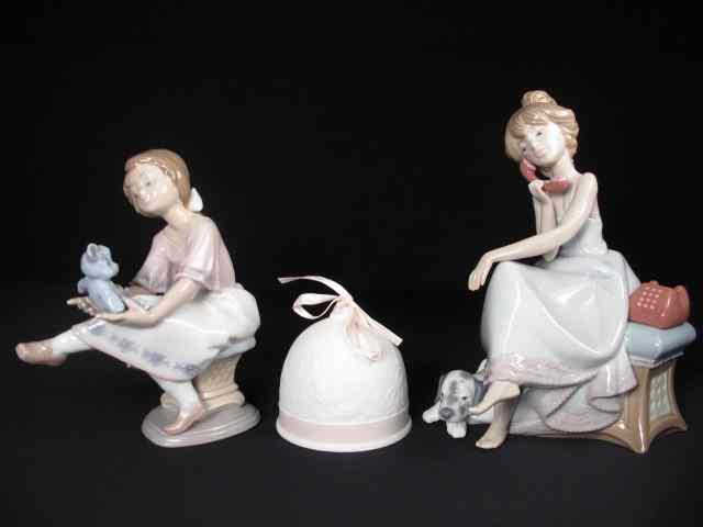 Appraisal: Two Lladro porcelain figurines Includes ''Best Friend'' ''Chit Chat'' Both