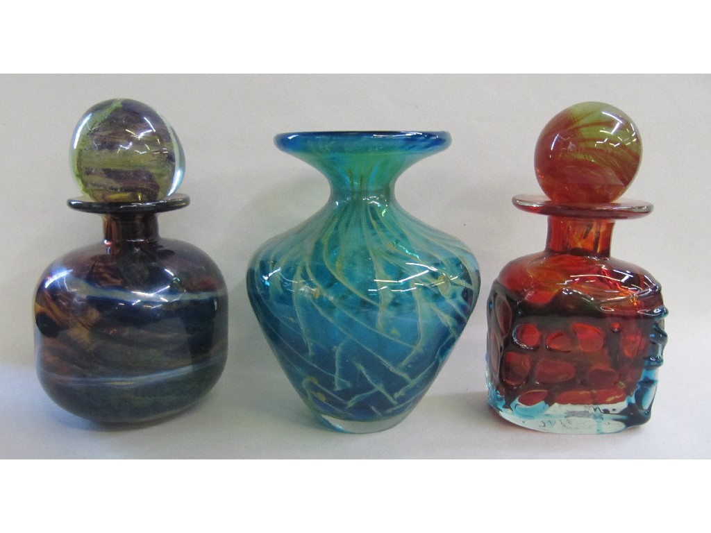 Appraisal: Two Mdina glass scent bottles