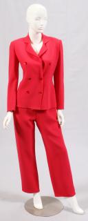 Appraisal: BILL BLASS CASHMERE AND KNIT BLEND PANT SKIRT SUIT BILL