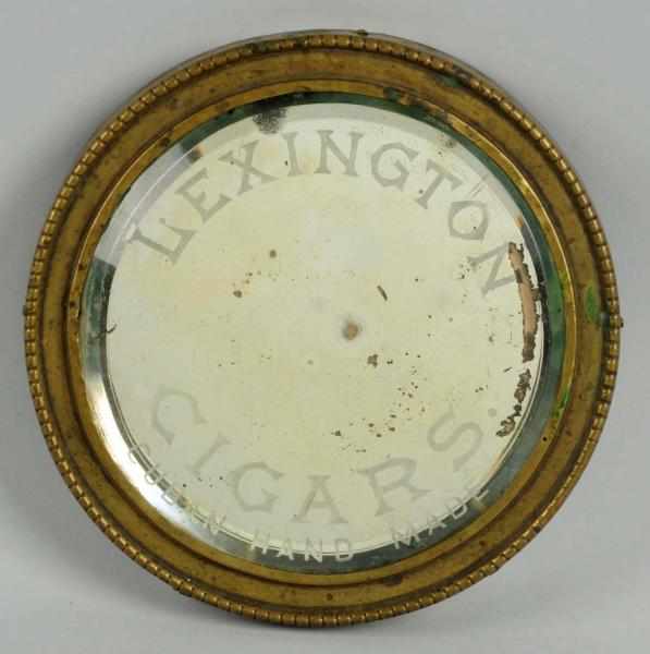 Appraisal: Lexington Cigars Mirror Sign Circa with embossed brass frame and