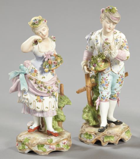 Appraisal: Good Pair of Richard Eckert and Company Volkstedt Figures first