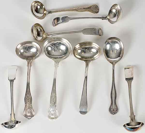 Appraisal: Silver Plated Ladles American and English an assembled group of