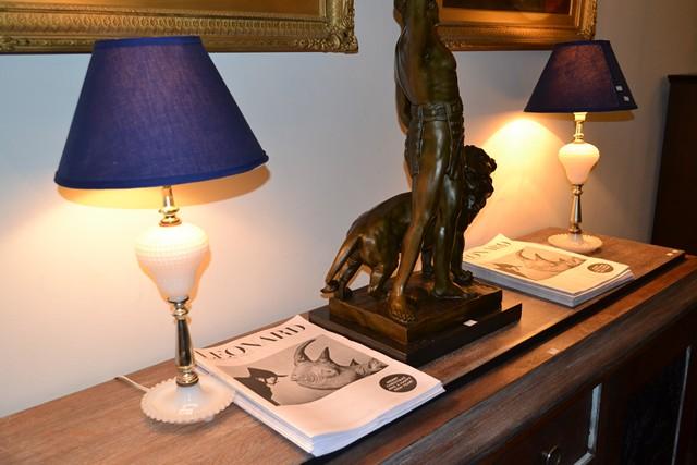 Appraisal: TWO PAIRS OF TABLE LAMPS INCLUDING BRASS