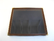 Appraisal: An oak glass fronted jewellery presentation case x cm