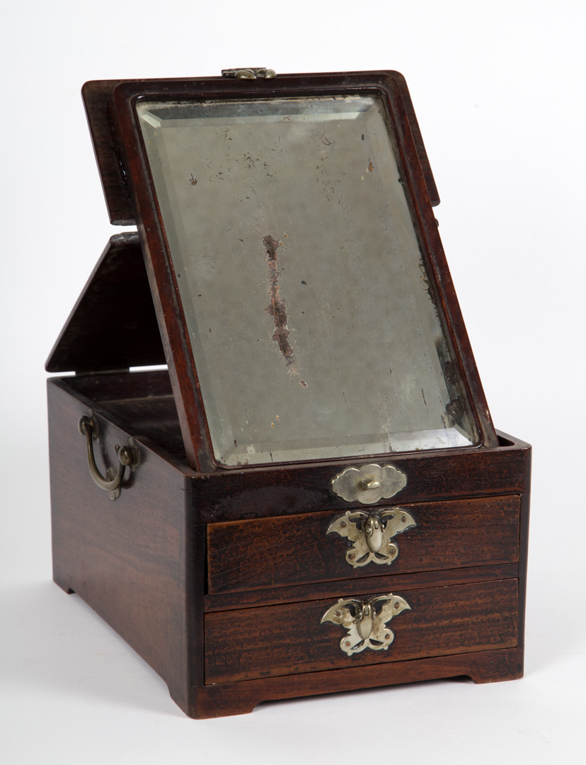 Appraisal: Chinese rosewood traveling dresser box late th early th century