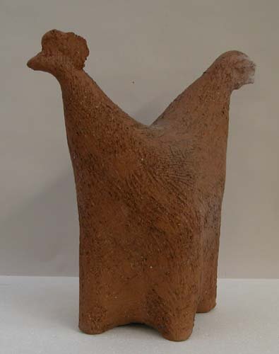 Appraisal: Terra Cotta Rooster Ceramic on Ceramic Caplan Jerry x x