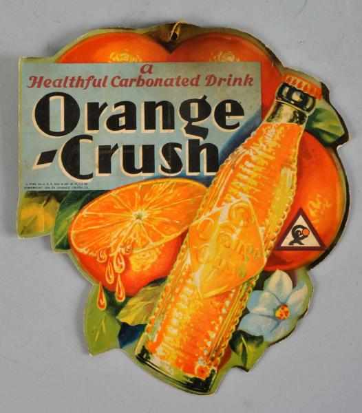 Appraisal: Orange Crush Fan Pull with Original String Description Two-sided die-cut