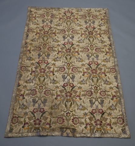 Appraisal: Floral Tapestry Muted palate Beige background with repeating floral motif