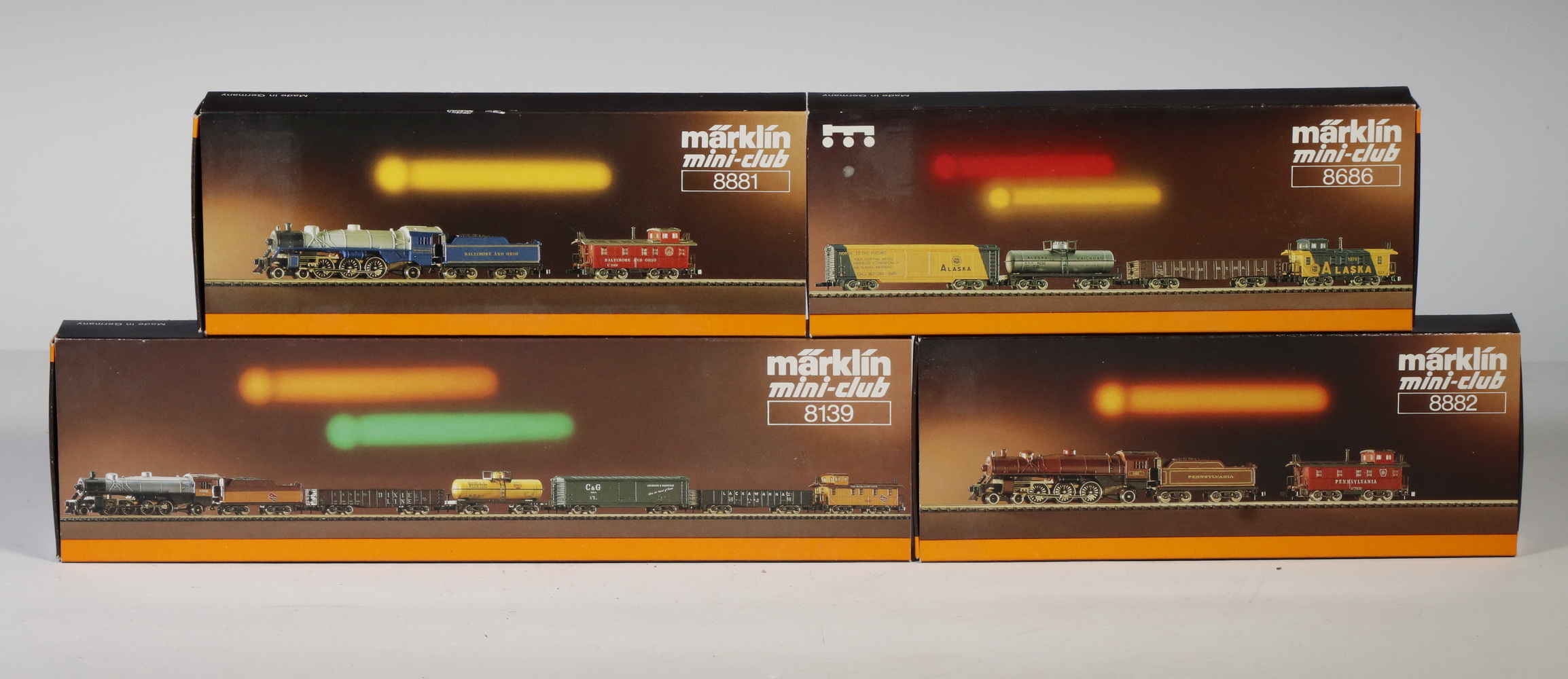 Appraisal: BOXED MARKLIN MINI-CLUB TRAIN CARS Lot of German Made Z