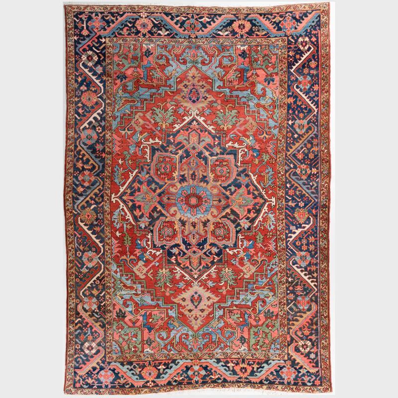 Appraisal: Persian Heriz Carpet Approximately ft x ft in Provenance Jim