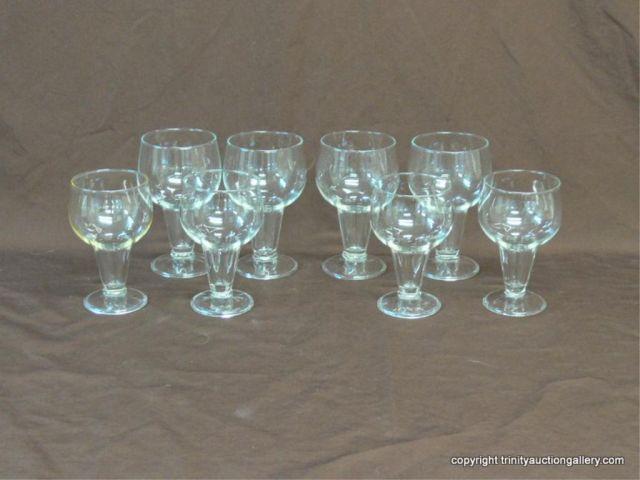 Appraisal: Eight Hollow Stemmed Barware Glass Set - two different heights