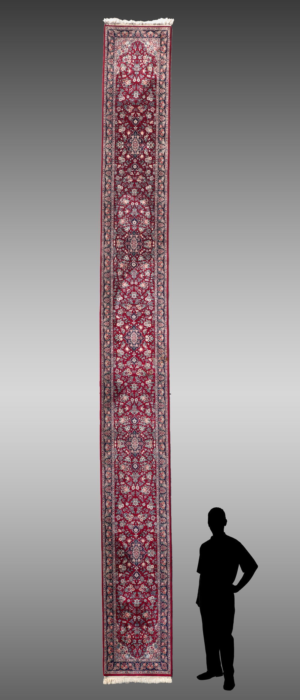 Appraisal: SEMI-ANTIQUE PERSIAN HK WOOL RUNNER ' '' x ' ''