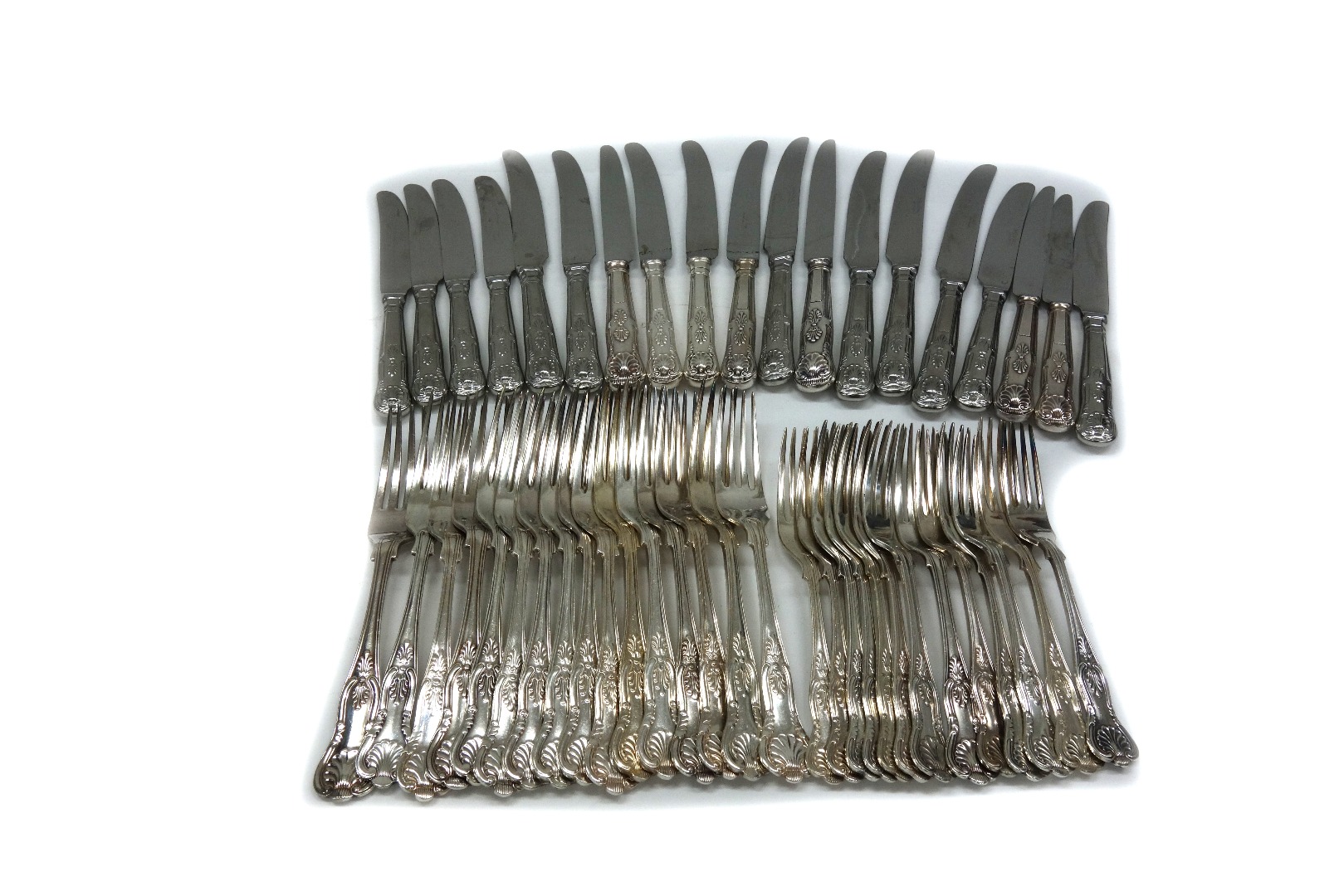 Appraisal: A collection of Kings pattern electroplate flatware and cutlery various