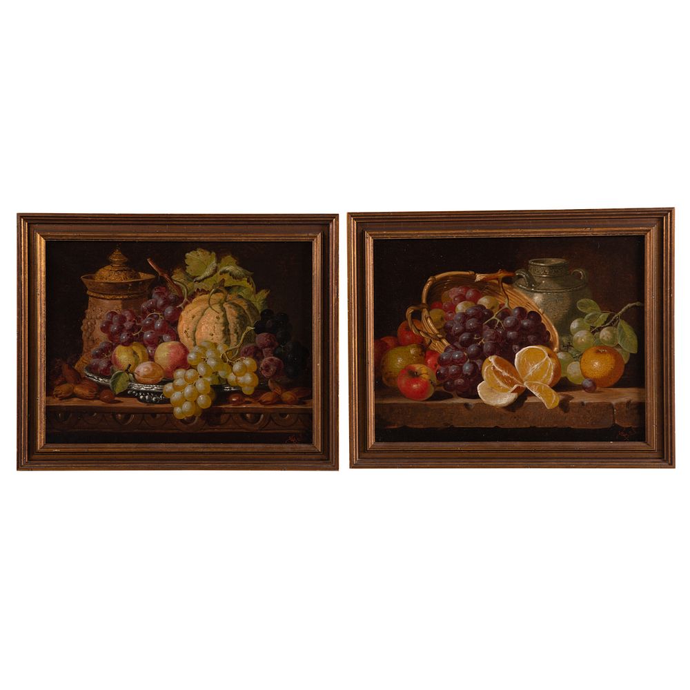 Appraisal: Charles Thomas Bale Pair of Still Lifes oils British fl