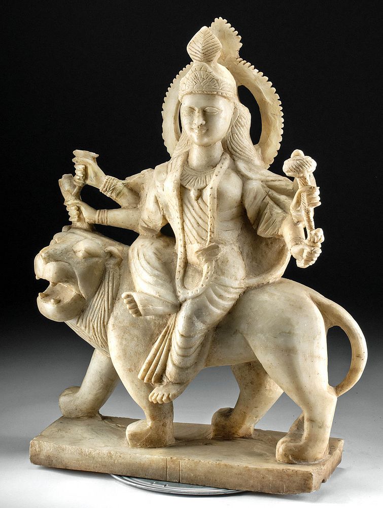 Appraisal: th C Indian Marble Statue of Parvati Goddess of War