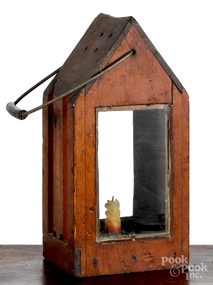 Appraisal: Primitive pine lantern Exclusive on Bidsquare Primitive pine lantern th