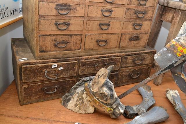 Appraisal: A RUSTIC TIMBER CHEST OF SIX DRAWERS A RUSTIC TIMBER