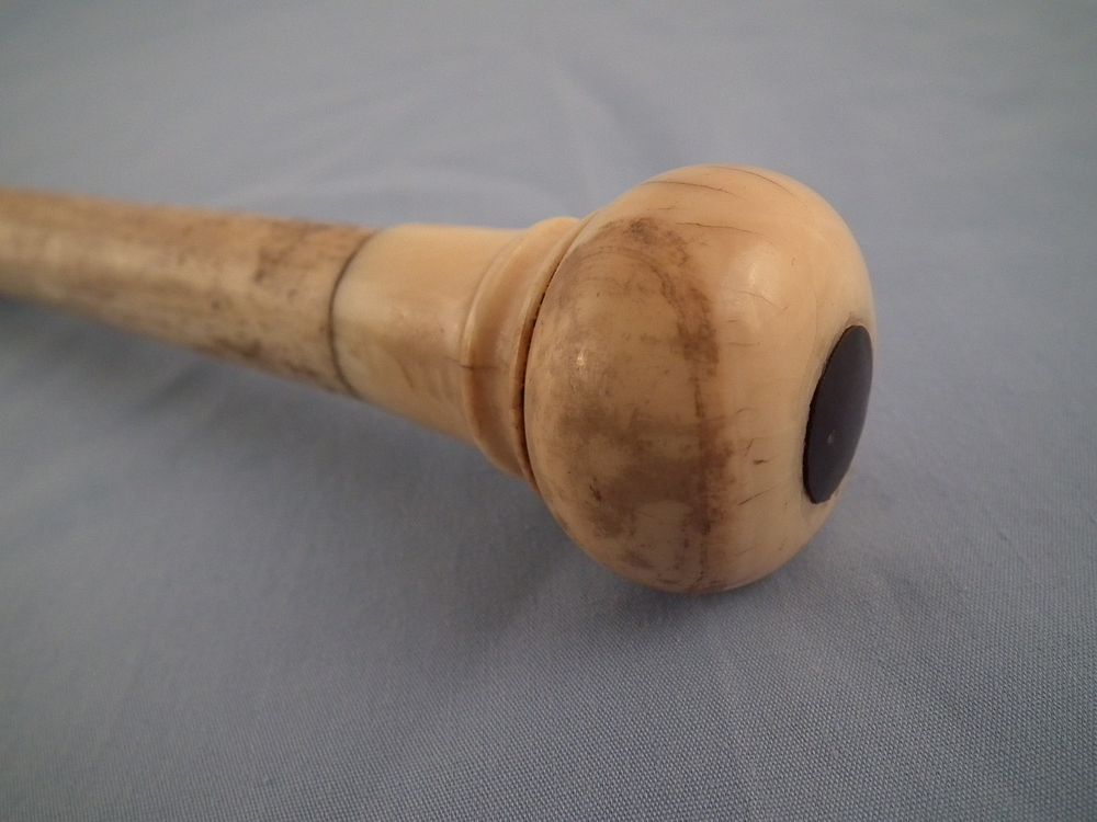 Appraisal: ANTIQUE SAILOR MADE CANE th century sailor made whale bone